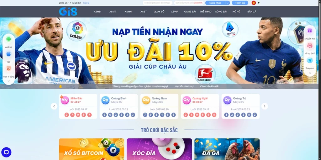 Screenshot_Trang chu nha cai Gi8